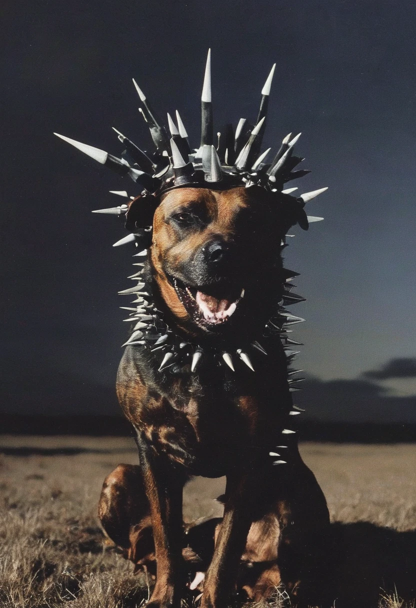 dog with spikes on head