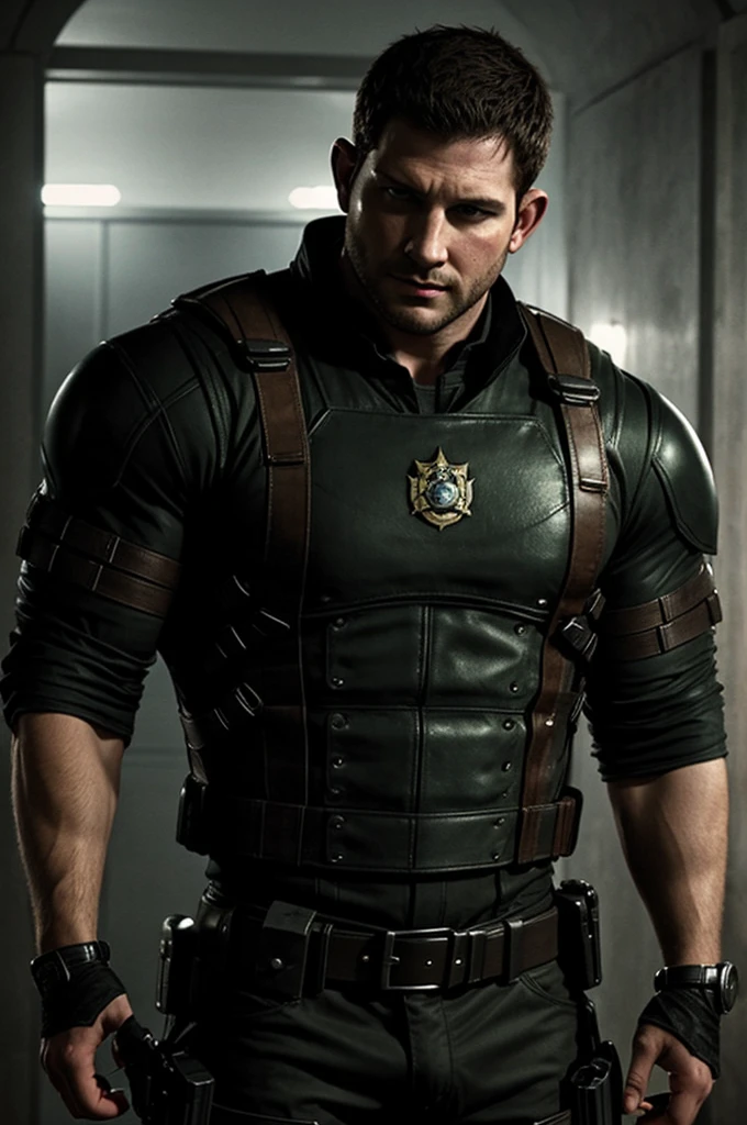 Chris Redfield Resident Evil con traje de mercenario 