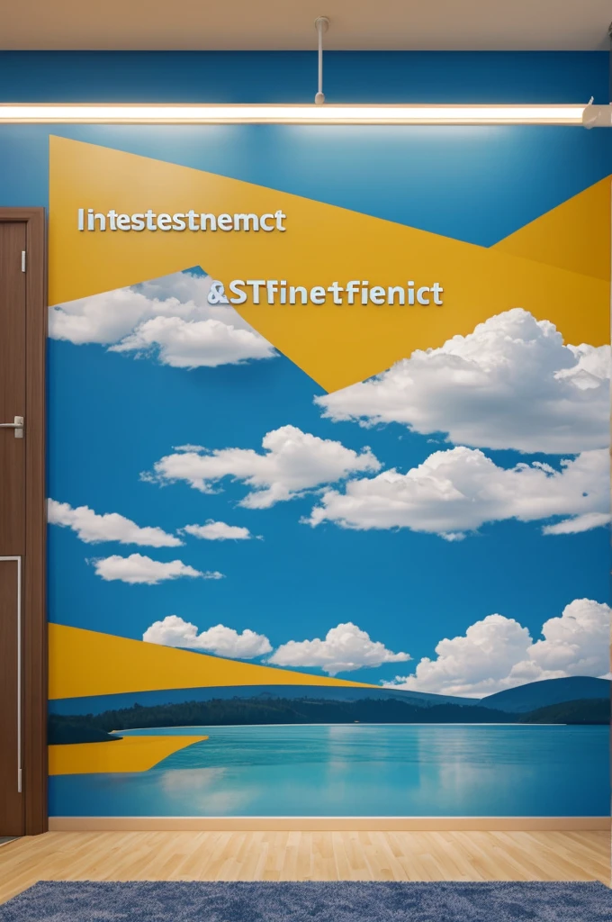 creative wall painting for the company of investment and finance