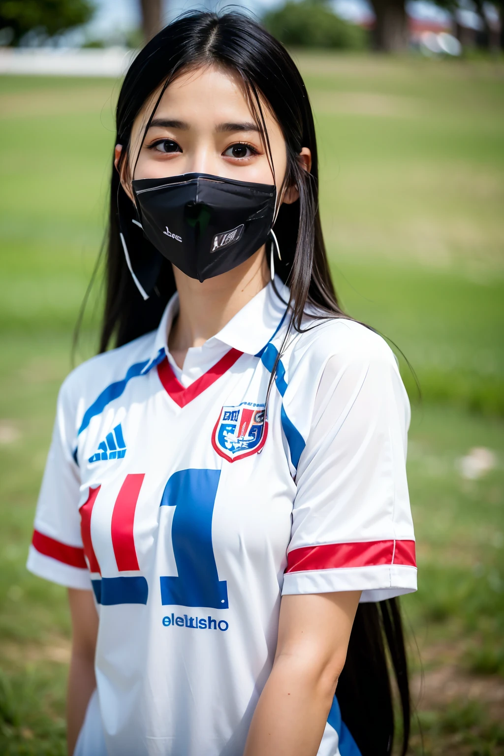 ((Highest quality, masterpiece, Ultra-high resolution, (Realistic:1.4), RAW Photos)),  Esbian all over, One Girl, Famous idols of Japan, 17 years old,　Volleyball Uniforms、 View Viewer, Very cute face,  Kind eyes、Very beautiful black hair, Long Bob Hair、Detailed face, Fine grain, Fine hair, A girl with a pure and innocent image,　Laughter、