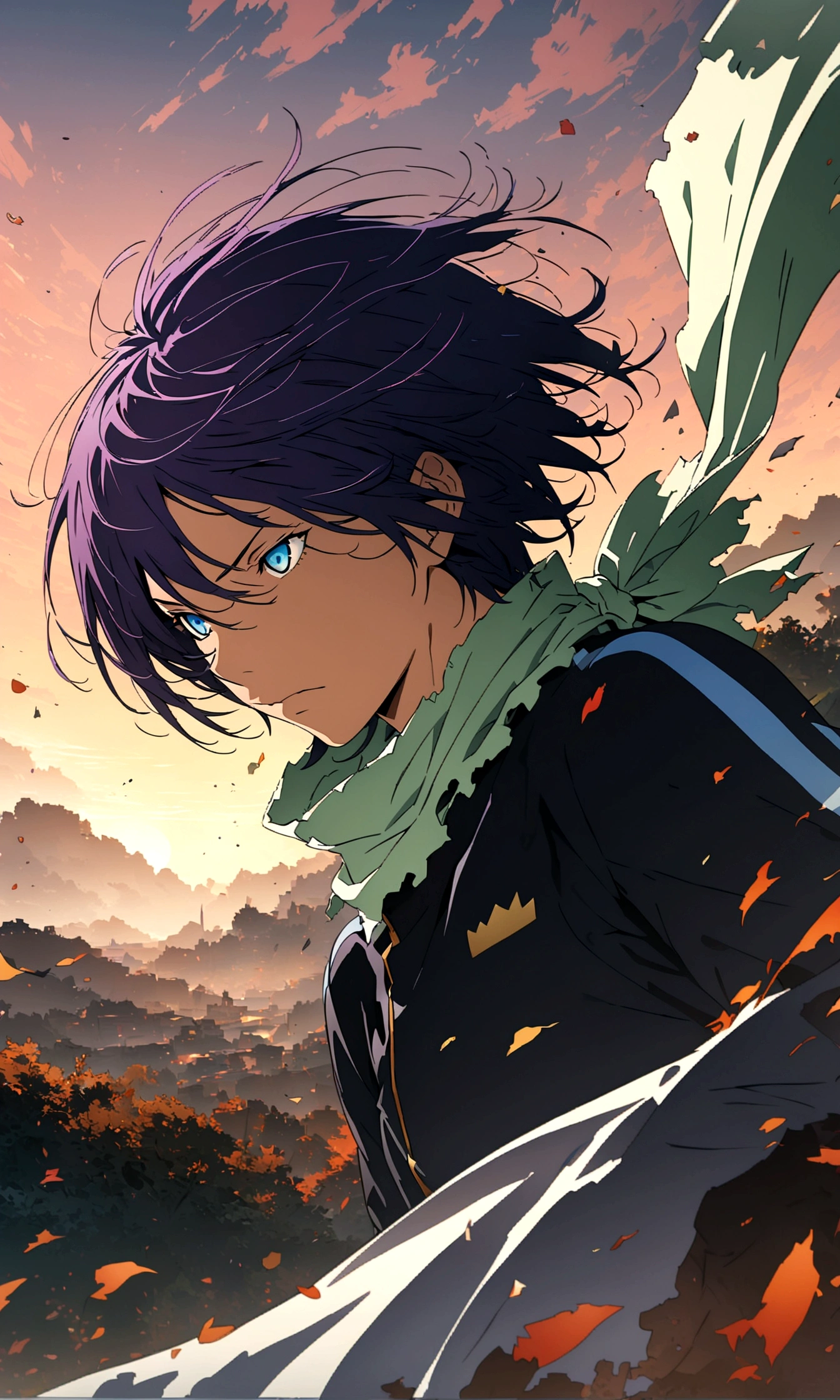 1boy,Yato \(noragami\),noragami,Intricate details,Wide range of colors,artwork,rendering,(masterpiece:1.3),(highest quality:1.4),(Super detailed:1.5),High resolution,Very detailed,unity 8k wallpaper,Decadent,Wind