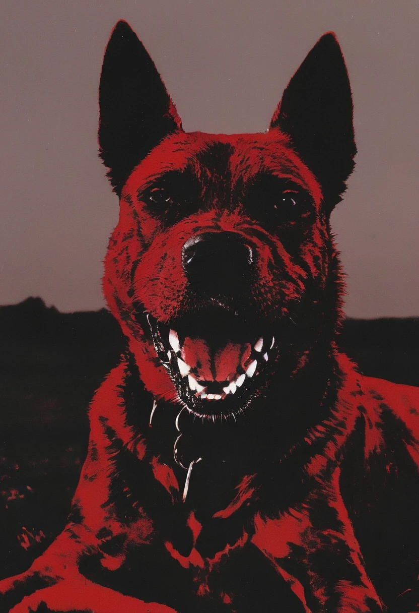 red and black dog