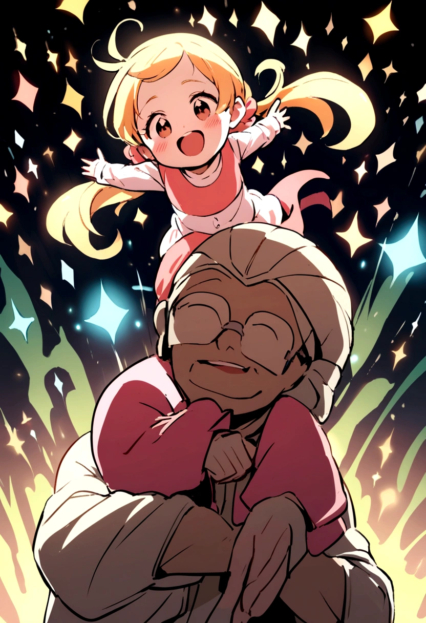 Dad with  girl happy laughing carrying the 