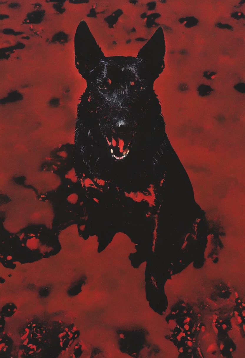 red and black dog
