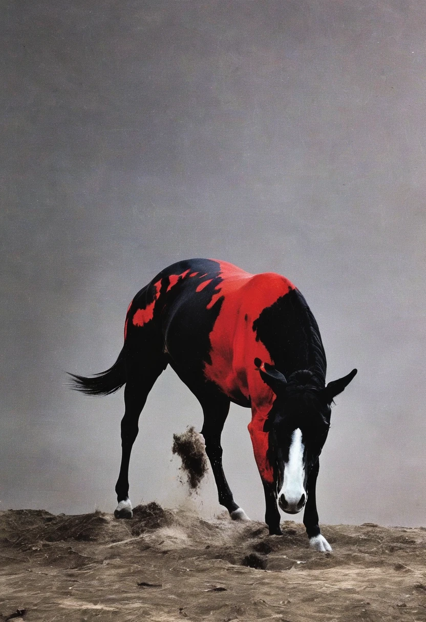 red and black horse