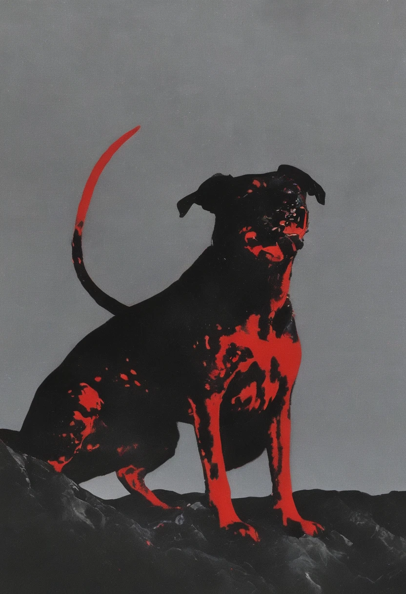 red and black dog