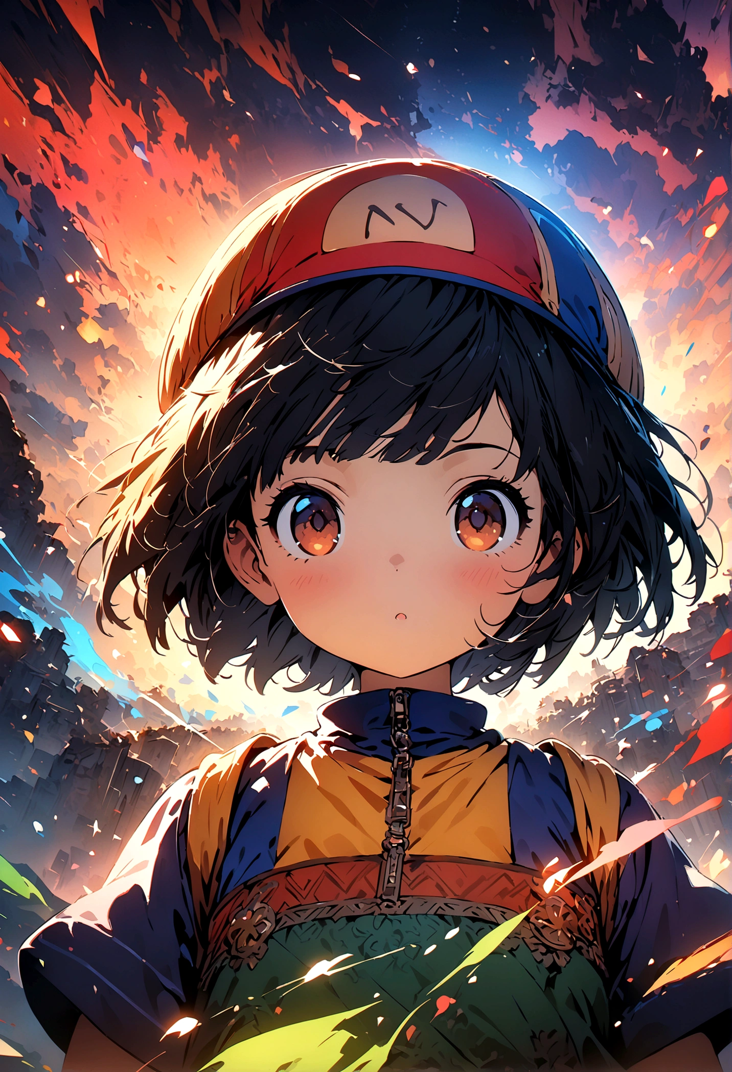 1boy,ness \(mother 2\),mother \(game\),Intricate details,Wide range of colors,artwork,rendering,(masterpiece:1.3),(highest quality:1.4),(Super detailed:1.5),High resolution,Very detailed,unity 8k wallpaper