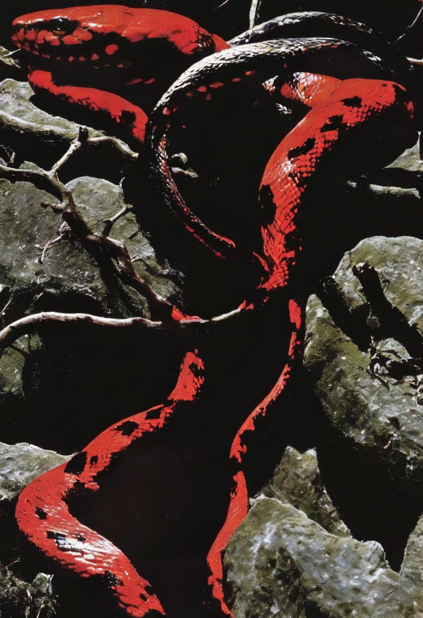 red and black snake