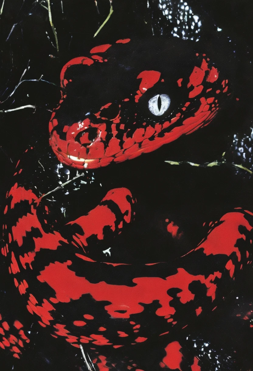 red and black snake
