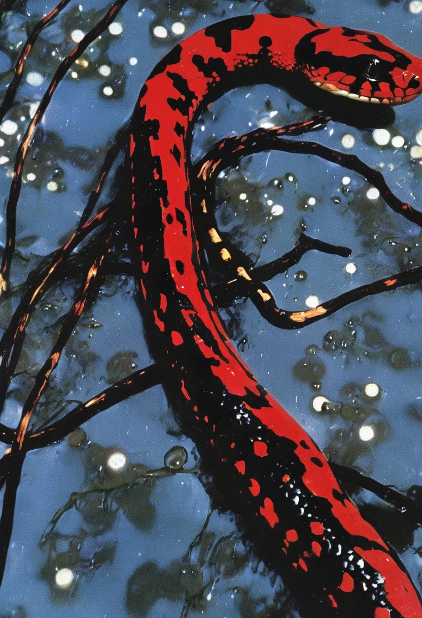 red and black snake