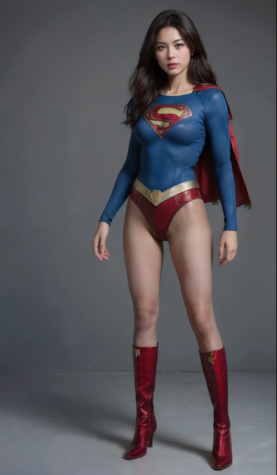 No background、(((Beautiful legs in black tights.)))、(((Legally express the beauty of your smile)))、((((Make the most of your original images)))、(((体にぴったりフィットするSupergirl Costume)))、(((Supergirl Costume)))、(((Beautiful Short Hair)))、(((She is winking cutely.)))、(((Please wear black tights....、Wear red boots)))、((Best image quality、8k))、((Highest quality、8k、masterpiece:1.3))、(((Preserve background )))、Sharp focus:1.2、Beautiful woman with perfect figure:1.4、Slim Abs:1.2、Wet body:1.5、Highly detailed face and skin texture、8k