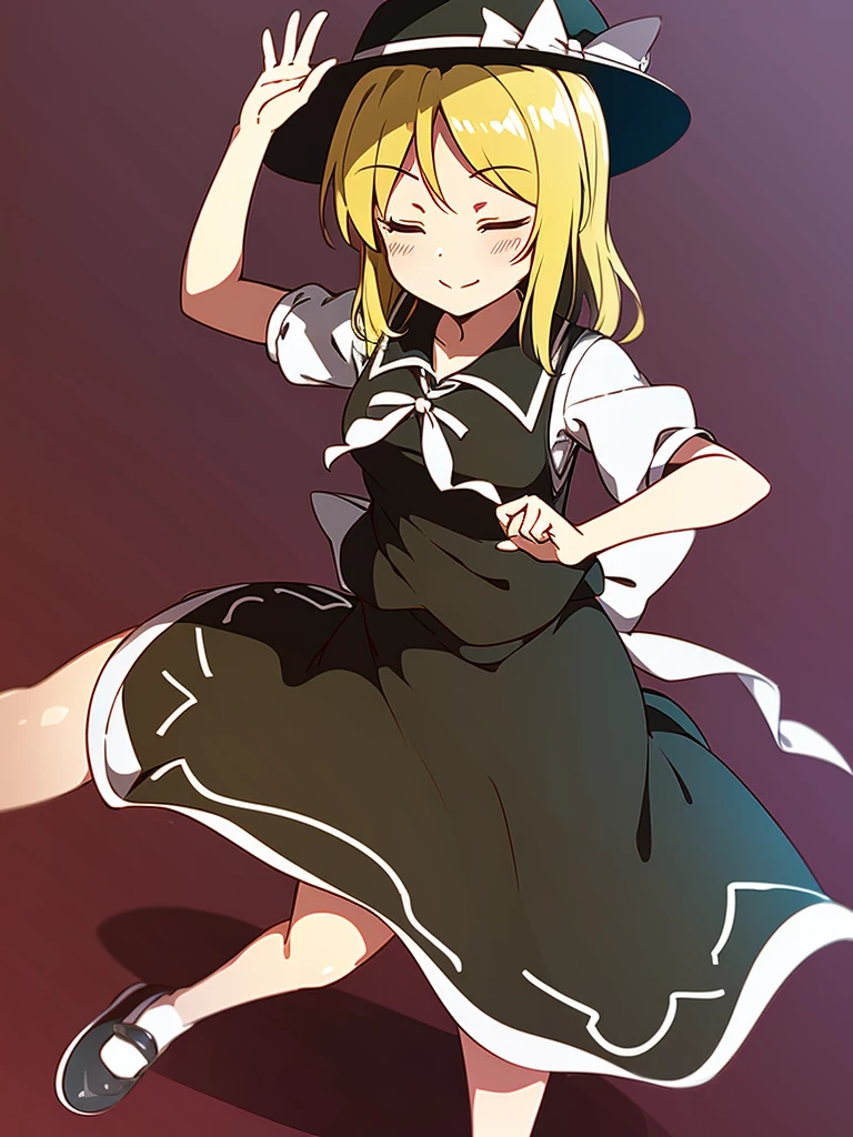 1girl, , , masterpiece, best quality, , medium blonde hair, forehead visible bags, yellow eyes, hat, heart, black headwear, puffy short sleeves, log black skirt, heart hads,,1girl, solo, yellow eyes, yellow hair, bow, hat bow, socks, black footwear, black skirt, short sleeves, yuki (touhou), black vest, white sleeves, frill skirt, light smile, from behind, to lift up one’s skirt, cowboy shot, from front, standing , raise one leg, crossed arms, arms up behind, arms behind back, hand between legs, put hands hip, one hand on hip, forward hands, arms raised in the air, punch hands, peace sign, waving, put up index finger, sit, lie down, closed eyes, lie face down, looking back, put one hand chest, leaning forward, cleavage, close up, horizontally outstretched arms, horizontally outstretched legs, front view, front face