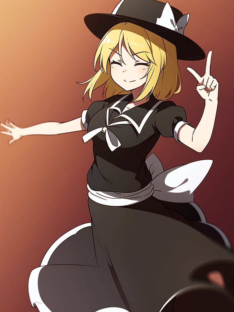 1girl, , , masterpiece, best quality, 10 years old, medium blonde hair, forehead visible bags, yellow eyes, hat, heart, black headwear, puffy short sleeves, log black skirt, heart hads,,1girl, solo, yellow eyes, yellow hair, bow, hat bow, socks, black footwear, black skirt, short sleeves, yuki (touhou), black vest, white sleeves, frill skirt, light smile, from behind, to lift up one’s skirt, cowboy shot, from front, standing , raise one leg, crossed arms, arms up behind, arms behind back, hand between legs, put hands hip, one hand on hip, forward hands, arms raised in the air, punch hands, peace sign, waving, put up index finger, sit, lie down, closed eyes, lie face down, looking back, put one hand chest, leaning forward, cleavage, close up, horizontally outstretched arms, horizontally outstretched legs, front view, front face