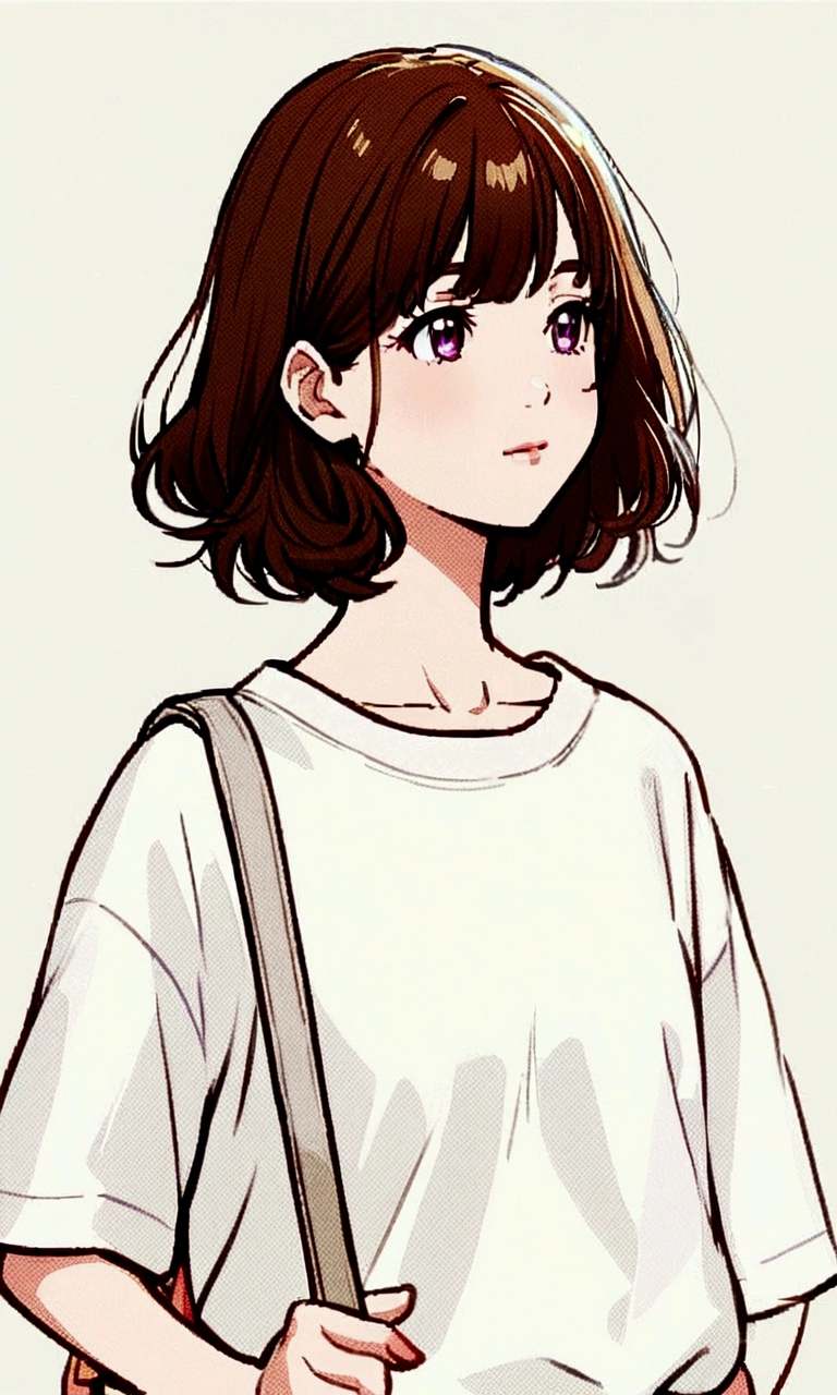 Close-up of a person holding a wallet and handbag, Short hair, Anime Girl Profile, Anime Girl Portrait profile, Anime style portrait, Anime Girl Portrait, Anime Girl Portrait, cute Anime Girl Portraits, Beautiful anime portraits, cute Anime Girl Portrait, Anime Girl Portrait, かわいいAnime Girl Portrait, Anime Girl Portrait, detailed Anime Girl Portrait、Full Body、Swimwear