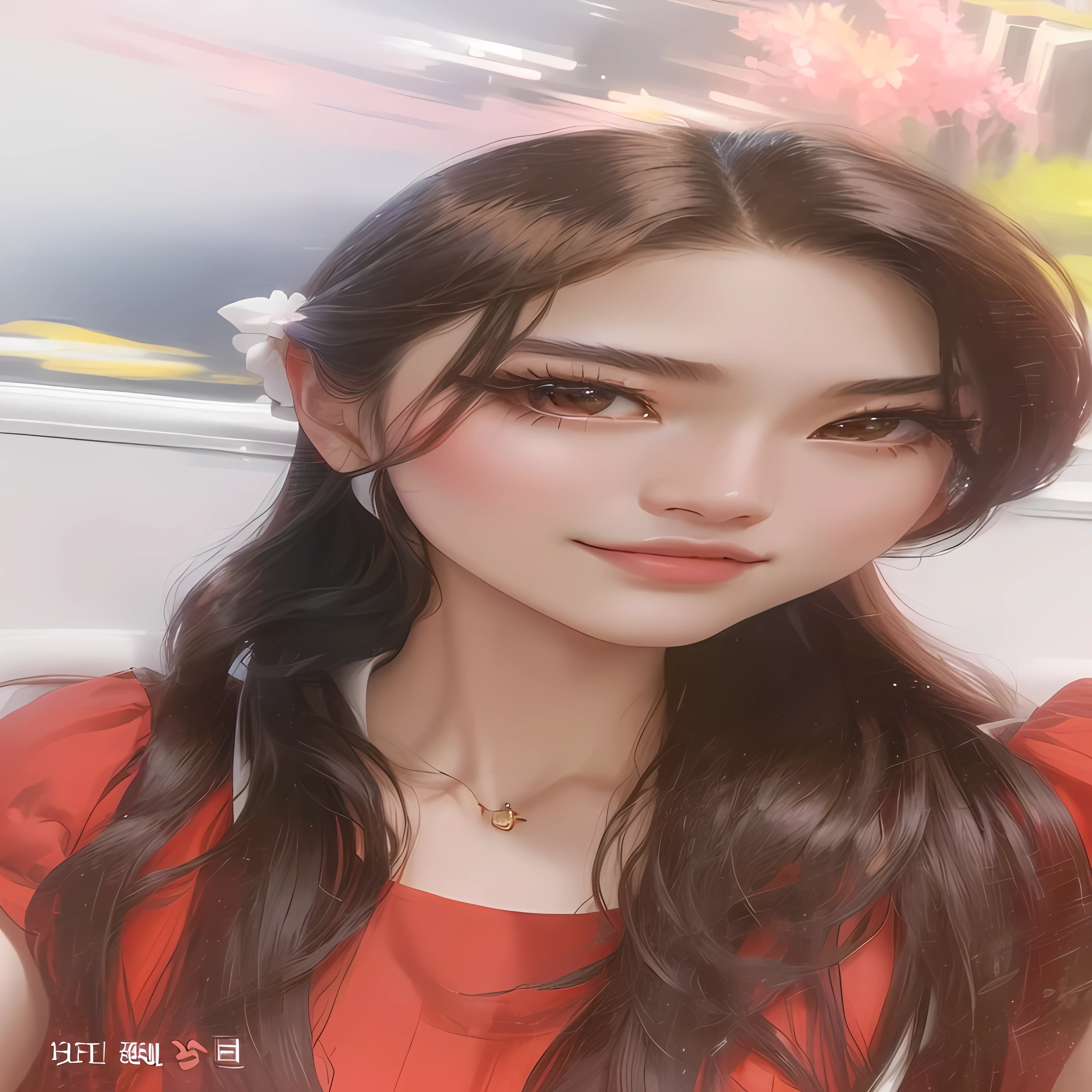 a close up of a woman with long hair wearing a red dress, bae suzy, tzuyu from twice, with cute - fine - face, jaeyeon nam, ruan jia beautiful!, xintong chen, wan adorable korean face, she has a cute face, cute korean actress, cai xukun, dilraba dilmurat, heonhwa choe