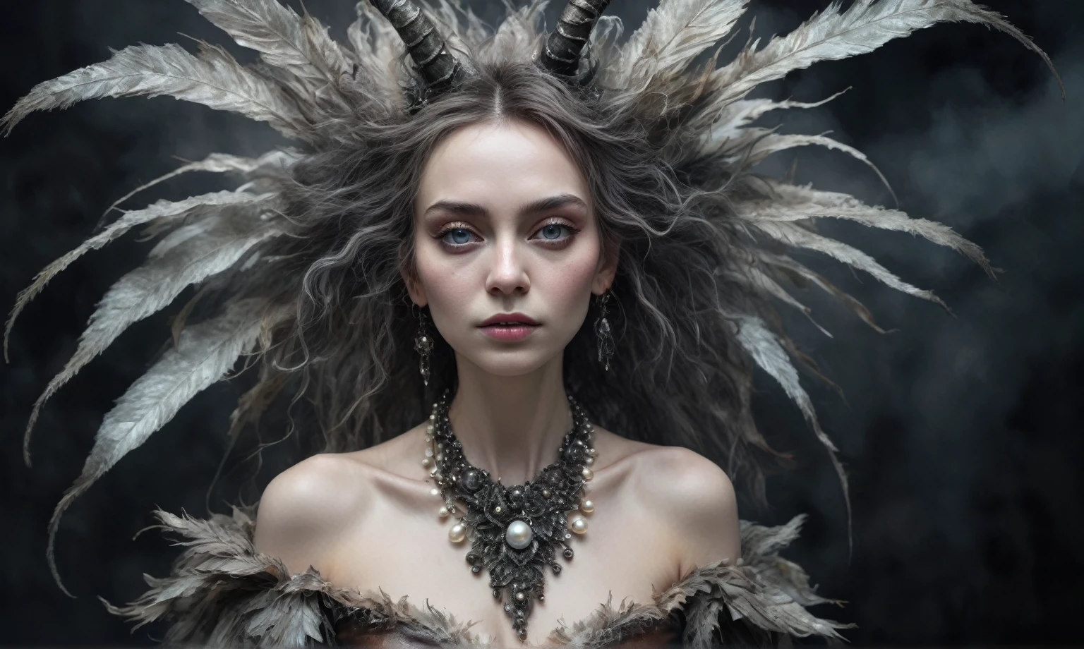full-body-shot,pearl fairy, who can't fly,Cinematic,Muted colors, Technicolor,natural skin textures, hyper realisitic, hyper detailed,Extremely detailed,High contrast,Masterpiece,Realistic,Ultra Detailed,mother-of-pearl leather,Quentin Blake Style Photography, wlop,full body length,once pretty,full body,bailong plant Caribbean sparas made of dead charcoal plants,charcoal Alien Krampus,ominous winter landscape, intricate details,realistic humid skin,extremely intricate,Epic Realistic, Romantic, cinematic style,irina yermolova,Nicola Samori,Wangechi Quality,orc, messy hair,urban,pretty face,extremely detailed,[night landscape],masterpiece,intricate details,faded,eyes extremely detailed,high detailed eyes,16k resolution,RAW, Nikon Z9，transition between two art styles, Ink painting to photorealism, Double contact, X-ray,natural skin textures, hyper realism, hyper detailed,Extremely detailed,High contrast,Masterpiece,Realistic,Ultra Detailed, intricate details,realistic humid leather,extremly intricate,Epic Realistic, cinematic style,irina yermolova,high contrast,hdr,extremely detailed,