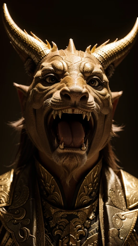 Sure, here is a detailed prompt in English for generating an AI image of a traditional Japanese dragon face:
Create an intricate and highly detailed image of a traditional Japanese dragon face. The dragon should embody the classic elements of Japanese folklore and art.
Key features:
1. Head Shape: The dragon should have a long, elongated snout with prominent nostrils and a fierce expression. The head should be adorned with a pair of long, curved horns extending backward.
2. Eyes: The eyes should be sharp, almond-shaped, and glowing with an intense, otherworldly light, often depicted as yellow or red.
3. Whiskers and Beard: Include long, flowing whiskers extending from the sides of the snout and a flowing beard beneath the chin, symbolizing wisdom and age.
4. Scales and Texture: The face should be covered in finely detailed scales, with varying shades to give a sense of depth and realism. The scales should reflect traditional Japanese patterns.
5. Mouth and Teeth: The mouth should be slightly open, revealing sharp, menacing teeth. Traditional depictions often show the dragon with a forked tongue.
6. Ears and Mane: Incorporate pointed, animal-like ears and a flowing mane that resembles flames or waves, giving a sense of motion and vitality.
7. Color Scheme: Use a traditional color palette, with a focus on deep reds, blacks, and golds, to highlight the dragon’s regal and fearsome nature.
The background should be minimal, focusing the viewer’s attention on the dragon’s face. Use traditional Japanese artistic styles, such as those seen in ukiyo-e prints, to capture the essence and spirit of the legendary creature.
Feel free to adjust the details according to your specific preferences or the capabilities of the AI image generation tool you are using.