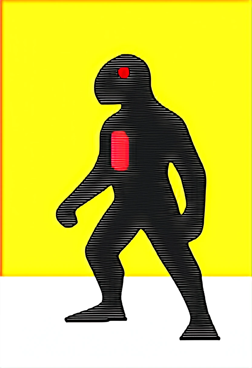 SpaceGodzilla, a giant monster with black skin with blue highlights, with an orange/red hue on its body, which appears to be lava or energy, resembles a bipedal dinosaur with sharp claws and a long tail ending in a pointed tip. Its head has an open mouth showing sharp teeth and an orange energy glow around it, with a yellow crest coming from its head, it can also be seen to have red eyes. A series of blue and green crystals can be seen coming out of its body, creating a crystal armor effect.