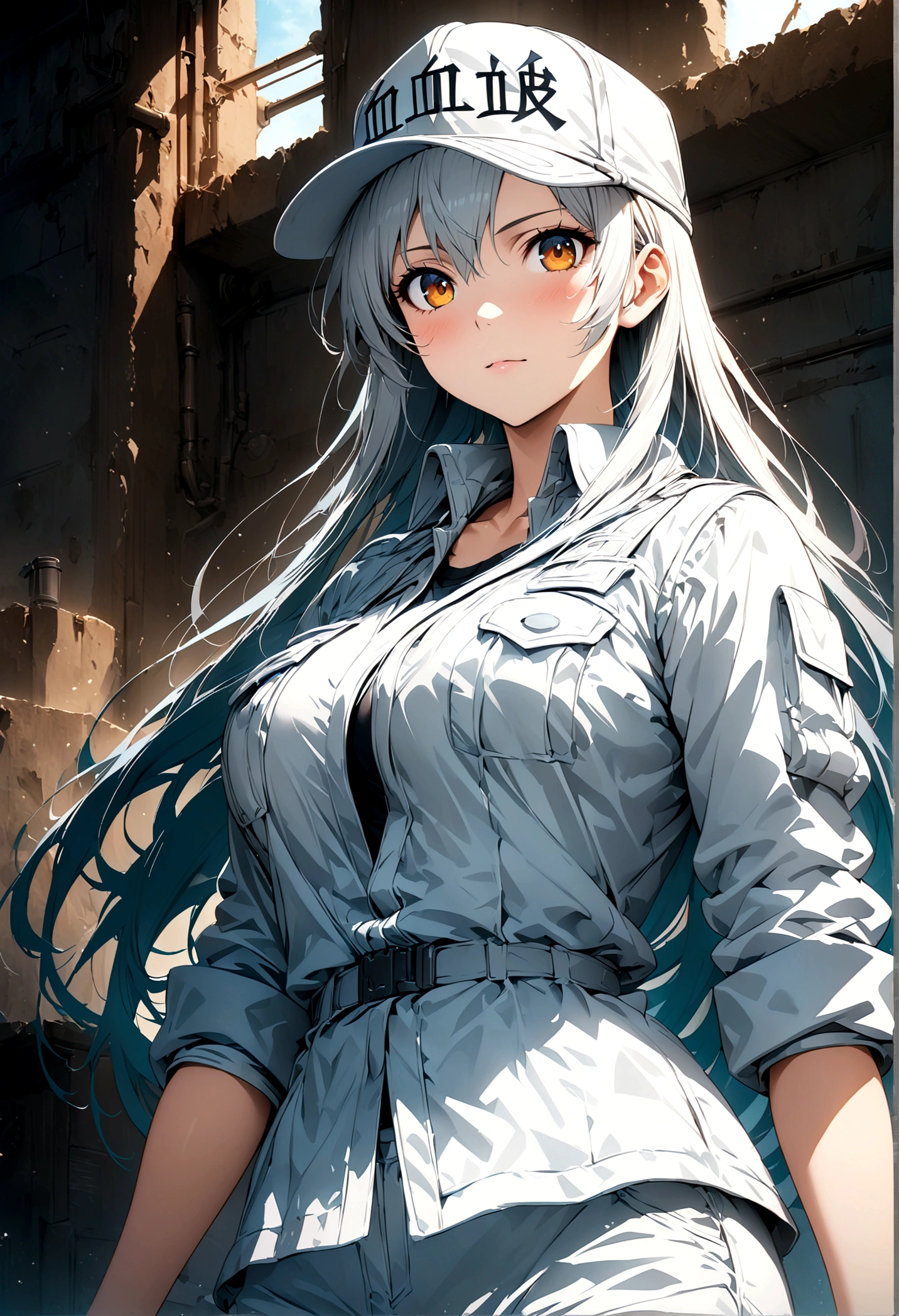 1girl,white blood cell \(hataraku saibou\),hataraku saibou,,Intricate details,Wide range of colors,artwork,rendering,(masterpiece:1.3),(highest quality:1.4),(Super detailed:1.5),High resolution,Very detailed,unity 8k wallpaper