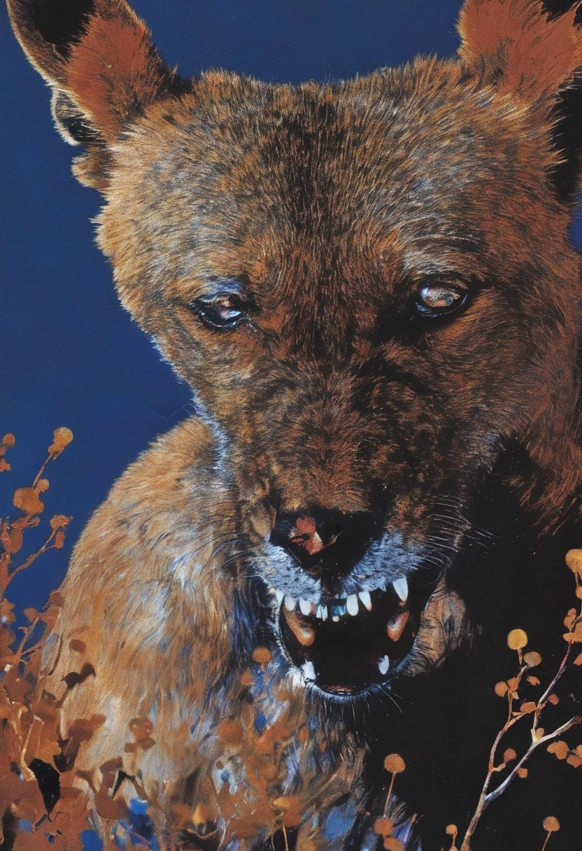animal at blue background