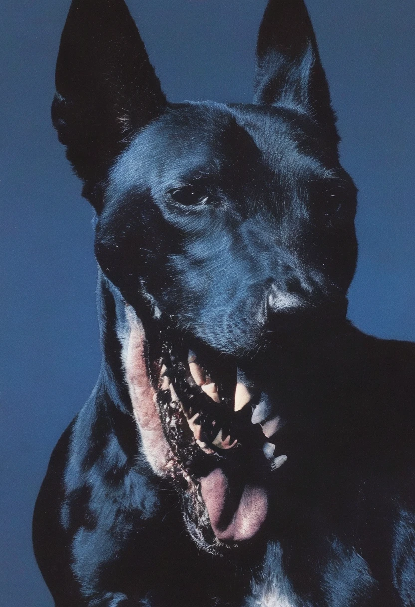 animal at blue background