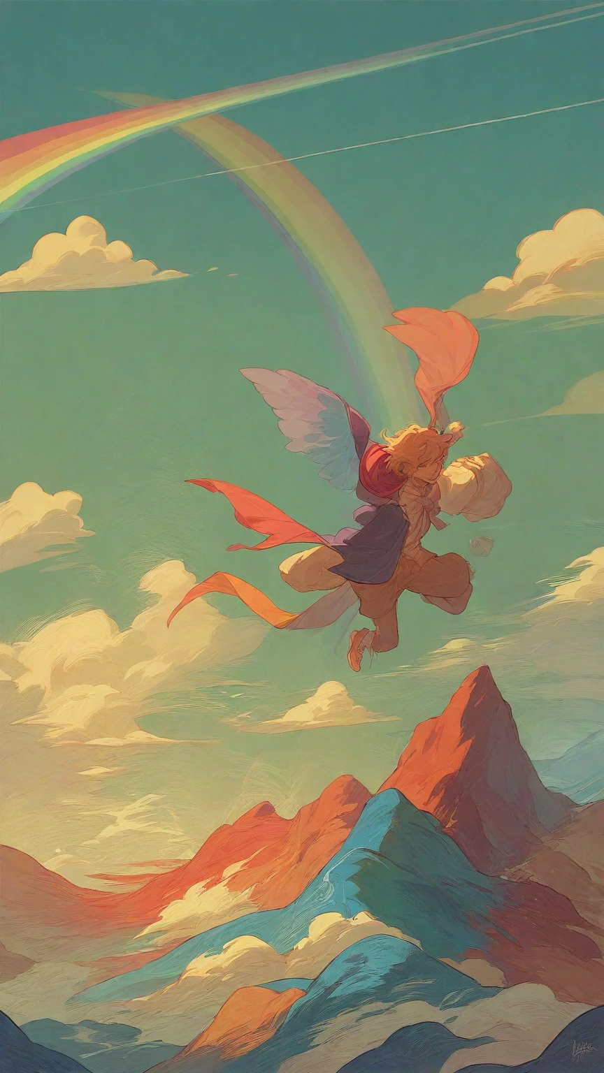 Rainbow at background