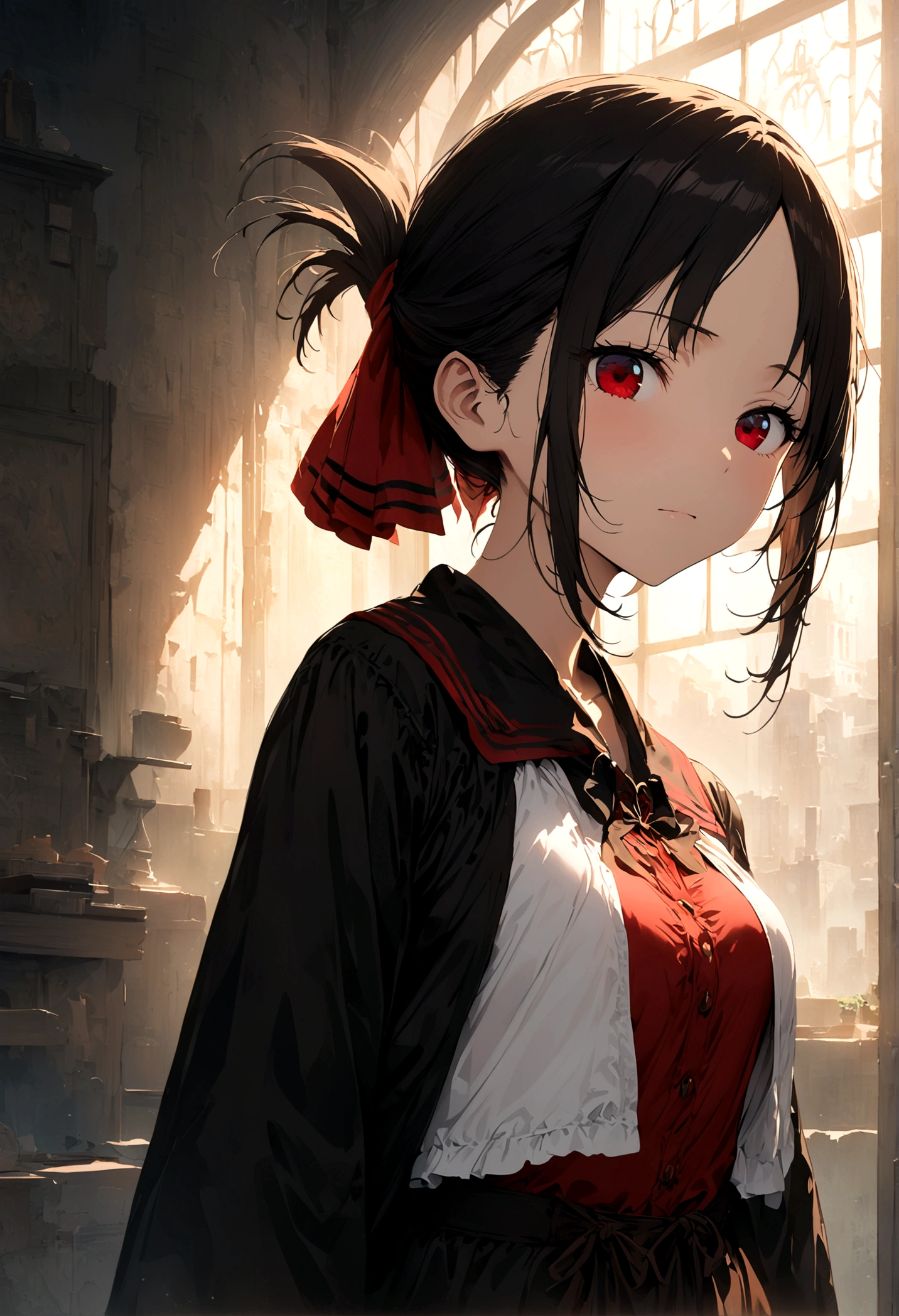 1girl,shinomiya kaguya,kaguya-sama wa kokurasetai ~tensai-tachi no renai zunousen~,,(masterpiece:1.3),(highest quality:1.4),(Super detailed:1.5),High resolution,Very detailed,unity 8k wallpaper