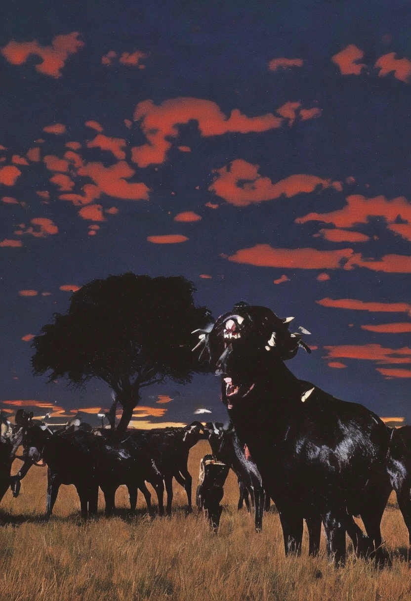 animal at sunset background