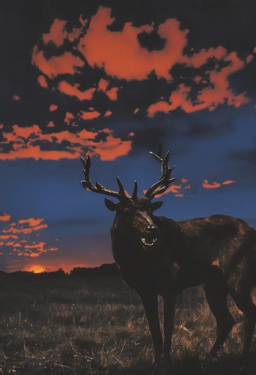 animal at sunset background