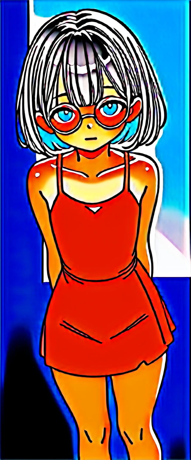 tired expression, 1girl, anthro, furry, fur, fluffy fur, siamese cat, cat girl, white hair (brown highlights), blue eyes, short hair, (19 years), medium breast, thighs, solo, (egyptian temple), sunset, half-closed eyes, detailed, blues belly dancer outfit, blue loincloth, depressed, sad, sunset, standing, looking at the viewer, score_9, score_8_up, score_7_up, score_6_up, score_5_up, score_4_up