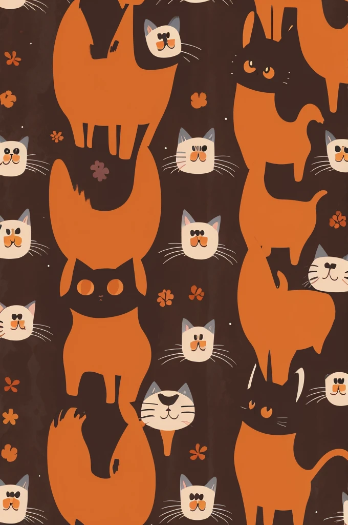Anime cat rust pattern