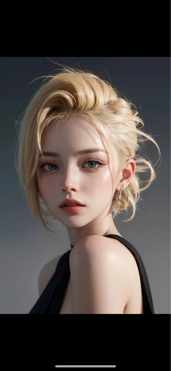 (masterpiece, best quality, 1girl, solo, intricate details, chromatic aberration), (realistic),(skin), ((breath)),(pink hair,blunt bangs),detailed hair, red head ornament, blue highlights, hair over one eye,purple eyes, earrings, sharp eyes, choker,((white shirt short sleeve)),((black pencil short skirt)),((symmetry eyes)),((perfect symmetrical body)),(pureerosface_v1:0.3), night,(((natural light))),backlighting,against grey wall, dim lighting ,look at viewer,((centered shot, from front,(face and waist))),silver hair,wearing kimono,