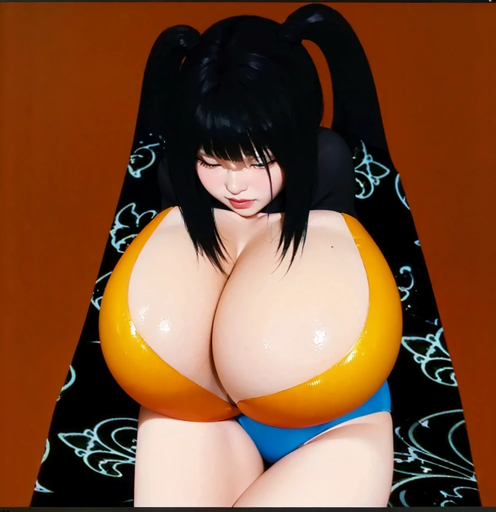 (photorealistic:1.4), (masterpiece, sidelighting, finely detailed beautiful eyes: 1.2), masterpiece*portrait, realistic, 3d face, good photo, 4k, high quality, high resolution, hyper detail, realistic, reality, smooth graphics, realistic sexy wears, 3D, best resolution, sexy, good contrast, perfect shading, realistic skin texture, finely detailed, dramatic lighting, realistic lighting, amazing shadows, sexy and hot, huge breasts about to burst, huge butts, thicc thighs, everything she wears is tight, shiny and skinny, , shiny hair, extreme shiny skin, tight skinny shiny latex short pants, tight skinny shiny latex T-shirt, tight skinny shiny latex stockings