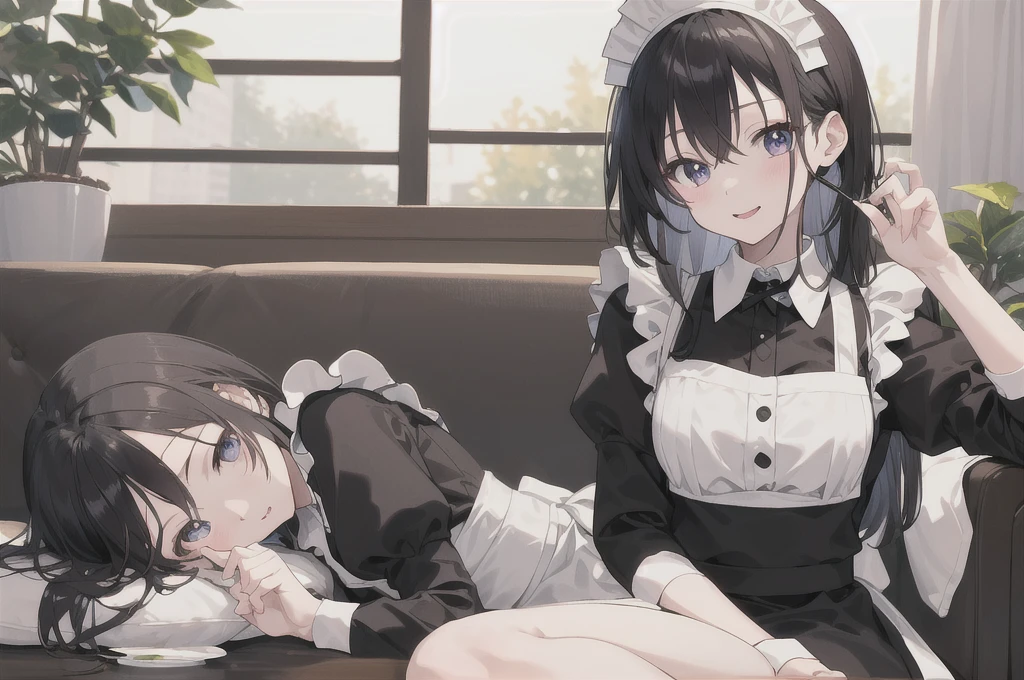 Cute s best masterpiece normal five fingers glossy hair maid cafe clerk、Female、Maid alone
