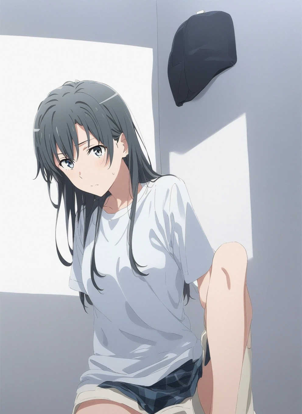 yahari ore no seishun lovecome wa machigatteiru, black hair, blue eyes