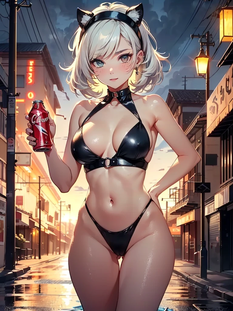 little mucama cat girl,(((1 chica))),(((little ,tiny little body,,chibi))),(((6 years))),((mucama cat girl with extremely lindo and beautiful pale rosa hair)),(((cat girl,anthro furry lindo,cat girl))),(((cola,cat cola,Orejas de gato,thin cat cola,Orejas de gato on head,big Orejas de gato))), (pechos grandes:1.4),pechos abundantes,Pechos esponjosos,busto copa H,reventar,parte superior del busto abultado,(((pale rosa pelo despeinado:1.35,cabello corto,pelo interior coloreado,pelo despeinado,ear breathing))),((heterochromia:1.5, (rosa_ojo and yellow_ojo))),intricate ojos,beautiful decolaed ojos,symmetrical ojos,big ojos:1.3,((Gordo)),(((piel brillante:1.5,piel brillante: 1.5,piel bronceada,piel brillante,very piel brillante,cuerpo brillante,plastic glitter skin,exaggerated piel brillante,piel iluminada,piernas mojadas))),(spider lower abdomen,cintura estrecha,cadera ancha,athletic body,piernas infladas,decolaed body,(decolaed face)), lindo,cachonda,seductor,Erotic,(((NSFW))), (mucama headdress),mucama swimsuit,tocado,(mucama),sin mangas,recorte de escote,piernas desnudas,ropa sexy,((Ropa mojada,traje intrincado,ropa intrincada)), (dynamic pose:1.0),enfocarse solo,feliz,(centrado,escala para ajustarse a las dimensiones,Regla de los tercios), cyberpunk city by the ocean at night, with bright neon signs and dark stormy clouds and puddles, escenario:1.25, Artistic photography,(photograph taken by sldr),high resolution, Sharp focus, (ultra decolaed, extremely decolaed), (obra de arte fotorrealista:1.37),(extremely decolaed CG unity 8k wallpaper),((tema de fondo de onda sintetizada)),(((colores vibrantes))),(fondo intrincado),(Obra maestra),(mejor calidad),