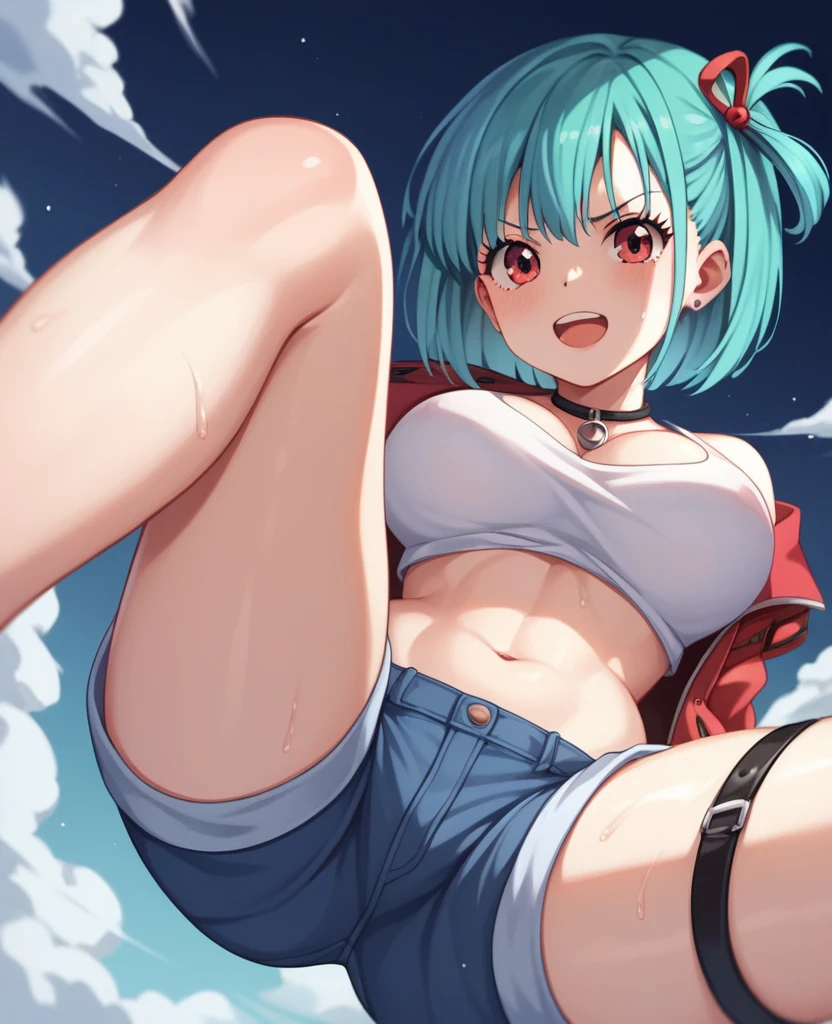 artwork, Better Quality, 1 girl, nishikigi chisato, Please stop using licorice, alone, Perfect Anatomy, Focus on the fight, , (Bulma's Defender:1.3), white, Thighs, Huge breasts, Watching the audience, shy, blush, anime, Lying on the bed with her legs open, having sex with a man、School、2 people