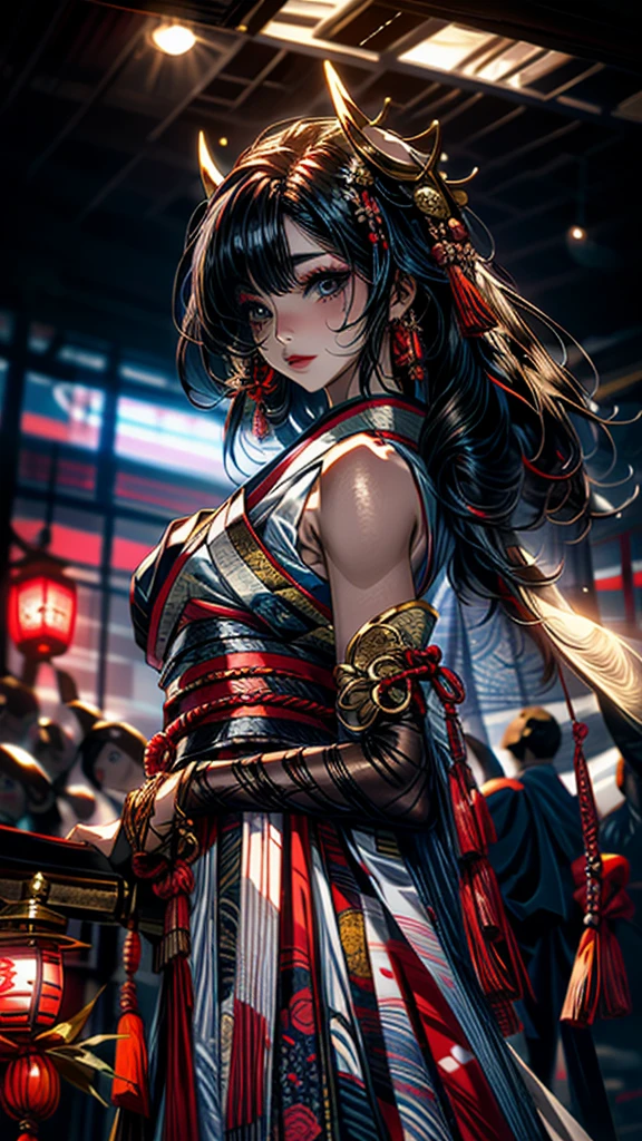 “Depict Amaterasu Omikami, the Japanese sun goddess, with radiant light and traditional Shinto attire.”