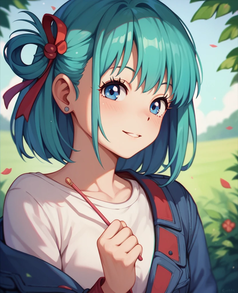 artwork, Better Quality, 1 girl, nishikigi chisato, Please stop using licorice, alone, Perfect Anatomy, , , (Bulma's Defender:1.3), white, Thighs, Huge breasts, Watching the audience, shy, blush, anime, Lying on the bed with her legs open, having sex with a man、School、2 people、naked