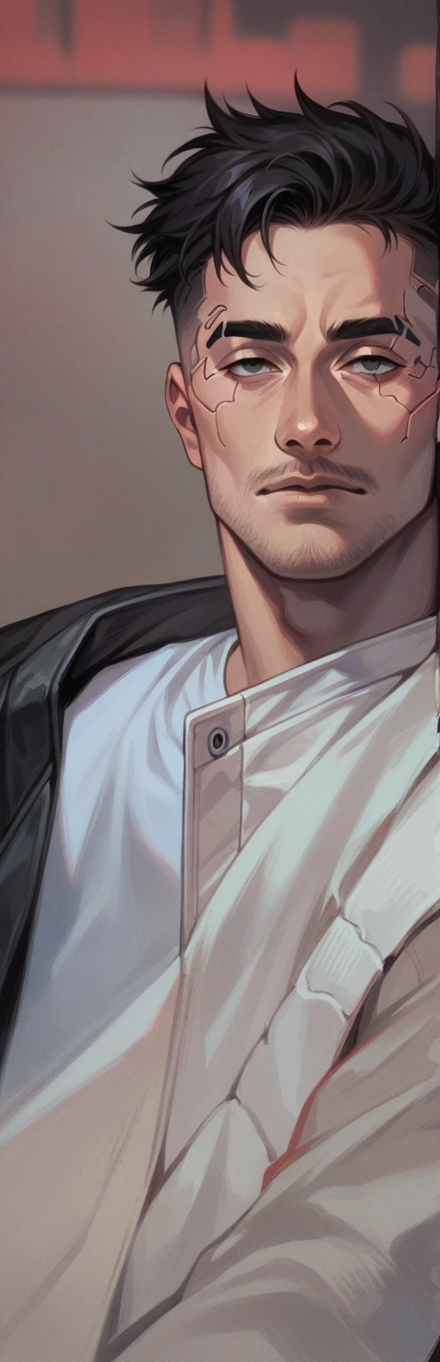 Change background cyberpunk hansome boy realistic face 8k ultra realistic