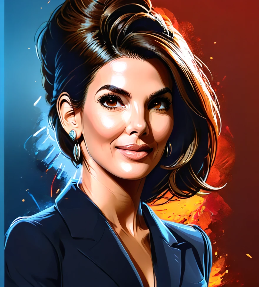(best quality,4k,8k,highres,masterpiece:1.2), (vector art:1.2), ultra-detailed,(realistic,photorealistic,photo-realistic:1.37),ultra-fine painting,sharp focus,physically-based rendering,extreme detail description,professional,vivid colors,bokeh,portraits, A close-up portrait of young Sandra Bullock's face rendered in vector art, with a realistic and photorealistic style. The vector shapes should be highly detailed, with the best quality and resolution possible, such as 4k, 8k, or highres. 
The portrait should capture the essence of Sandra Bullock's face, The background can be minimal or non-distracting, putting the focus on Sandra Bullock's face. vectorized, vector art, 

