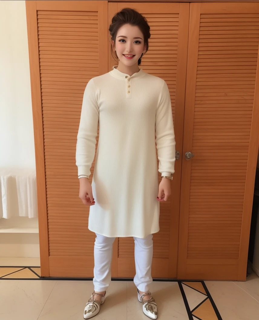 A woman of beauty in a fantastic space, Tight micro dress white and gold color, 98k, {{Masterpiece}}, Best Quality, High Quality:1.4), {{[[FRONT LOOK}}, eye_contact, Various poses)]], very pretty look face, and very pretty eyes, cute images, lovely images, {{whole full body}}, {{{{{{{{Long legs}}}}}}}}, {{{{slim sexy body}}}}, {{{{{{Tall woman}}}}}}, {{177 cm tall}}, solo, beautiful, lovely, adorable, pale skin, {{18to 22 years old German girl}}, look beautiful German girl and blue eyes or green eyes with platinum blonde hair color), Nordic German young girl, {{{{{{{{{{full body}}}}}}}}}}, {{{{{{{{{{high_heels}}}}}}}}}},
