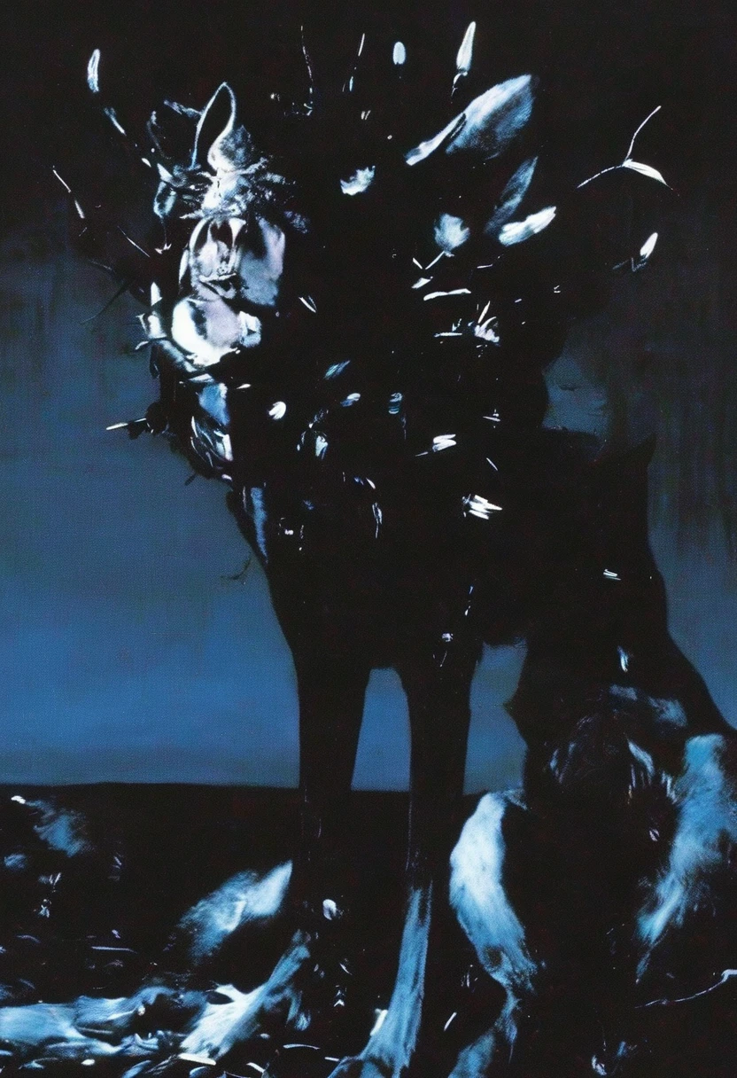 glitch art, lo-fi quality, animal