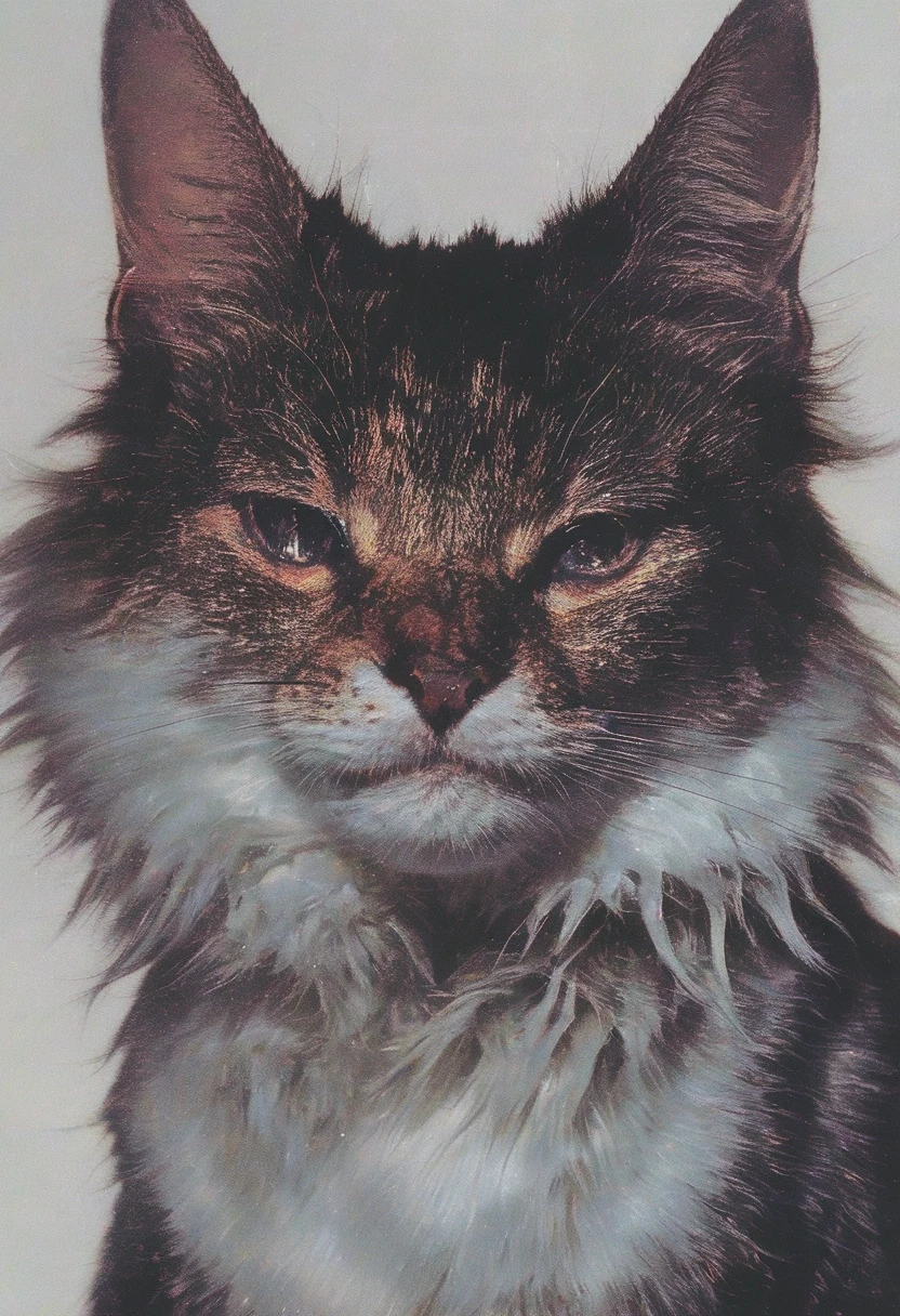 glitch art of cat