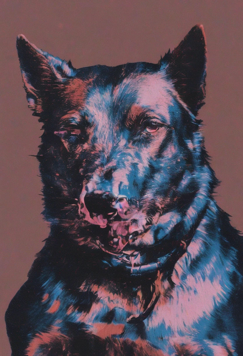 glitch art of dog