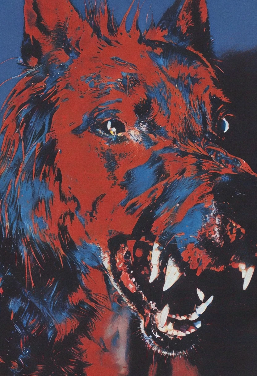 glitch art of dog