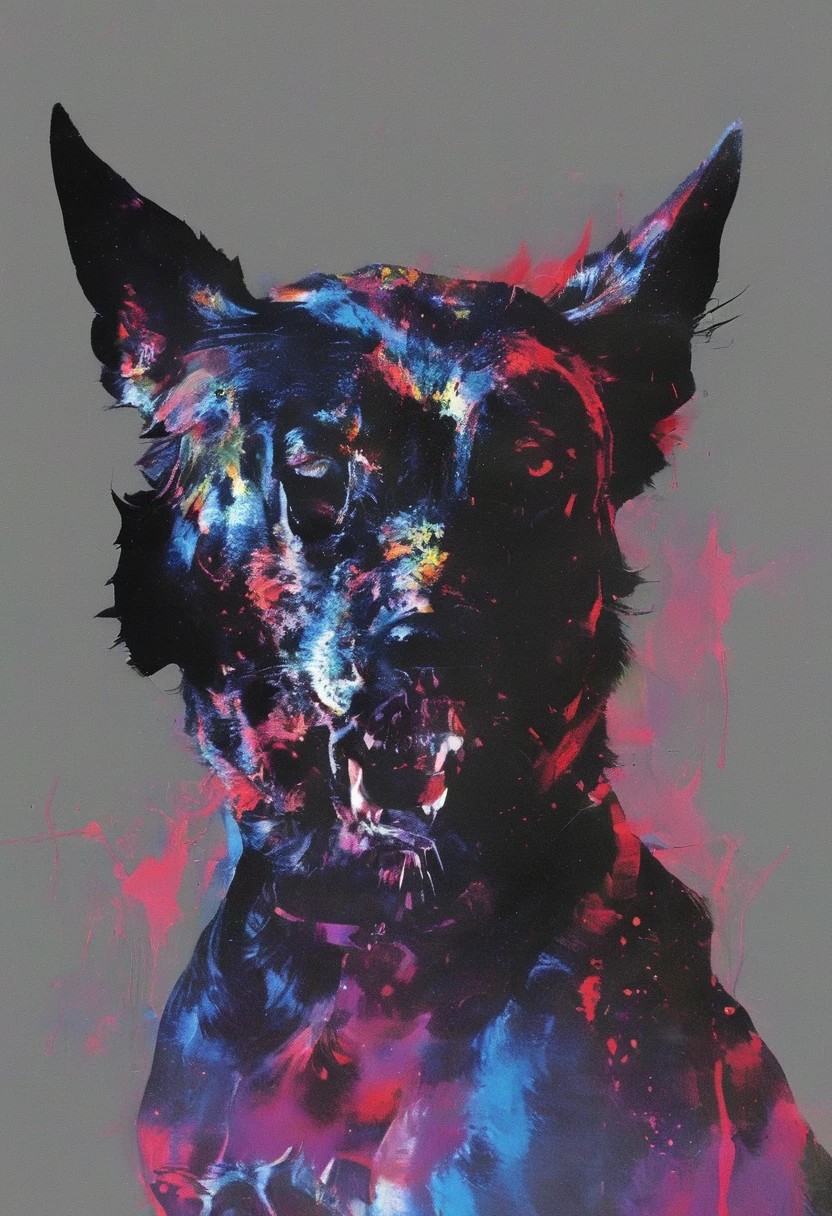 glitch art of dog