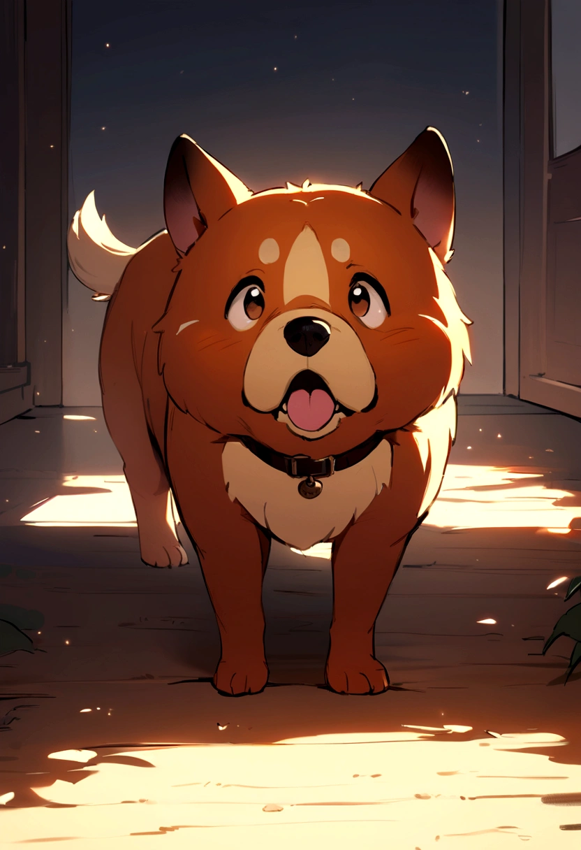 Fiona, ginger dog, feliz