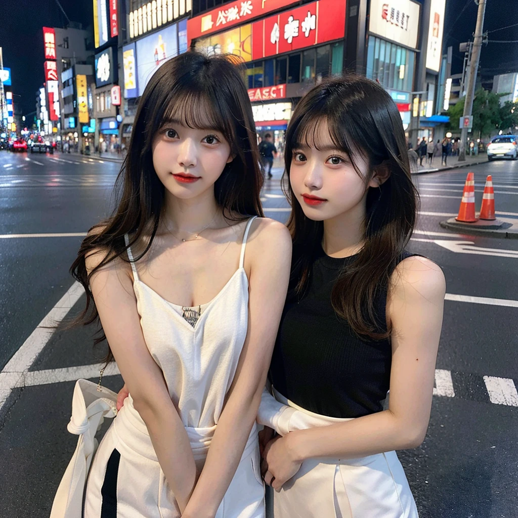 1girl,21 years old, Tokyo street,night,upper body,plumb body ,perfect body , 8k, RAW photo, best quality, masterpiece,realistic, photo-realistic,