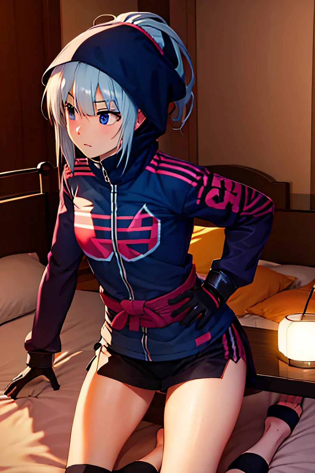 Ninja　bed　Bedroom　Embarrassed face　